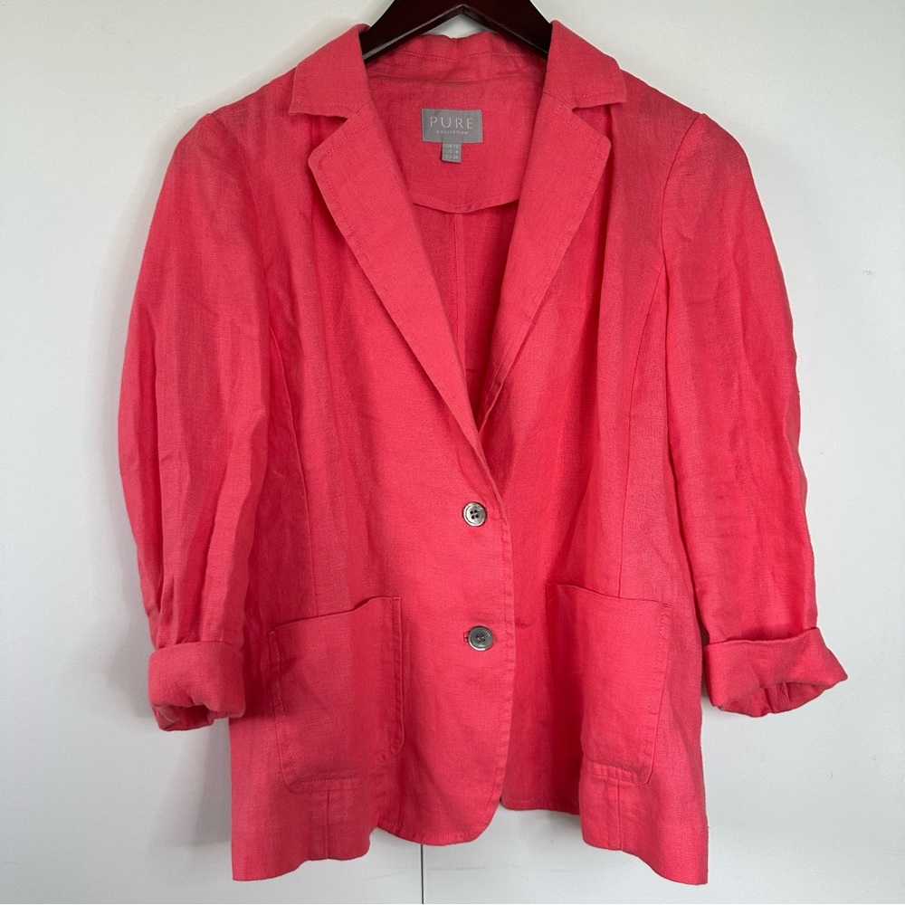 Pure Collection Pink Linen Jacket